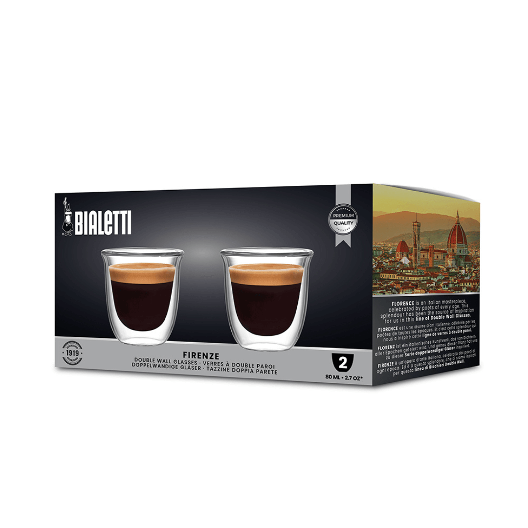 Firenze Double Walled Espresso Glasses (80ml - Set of 2)