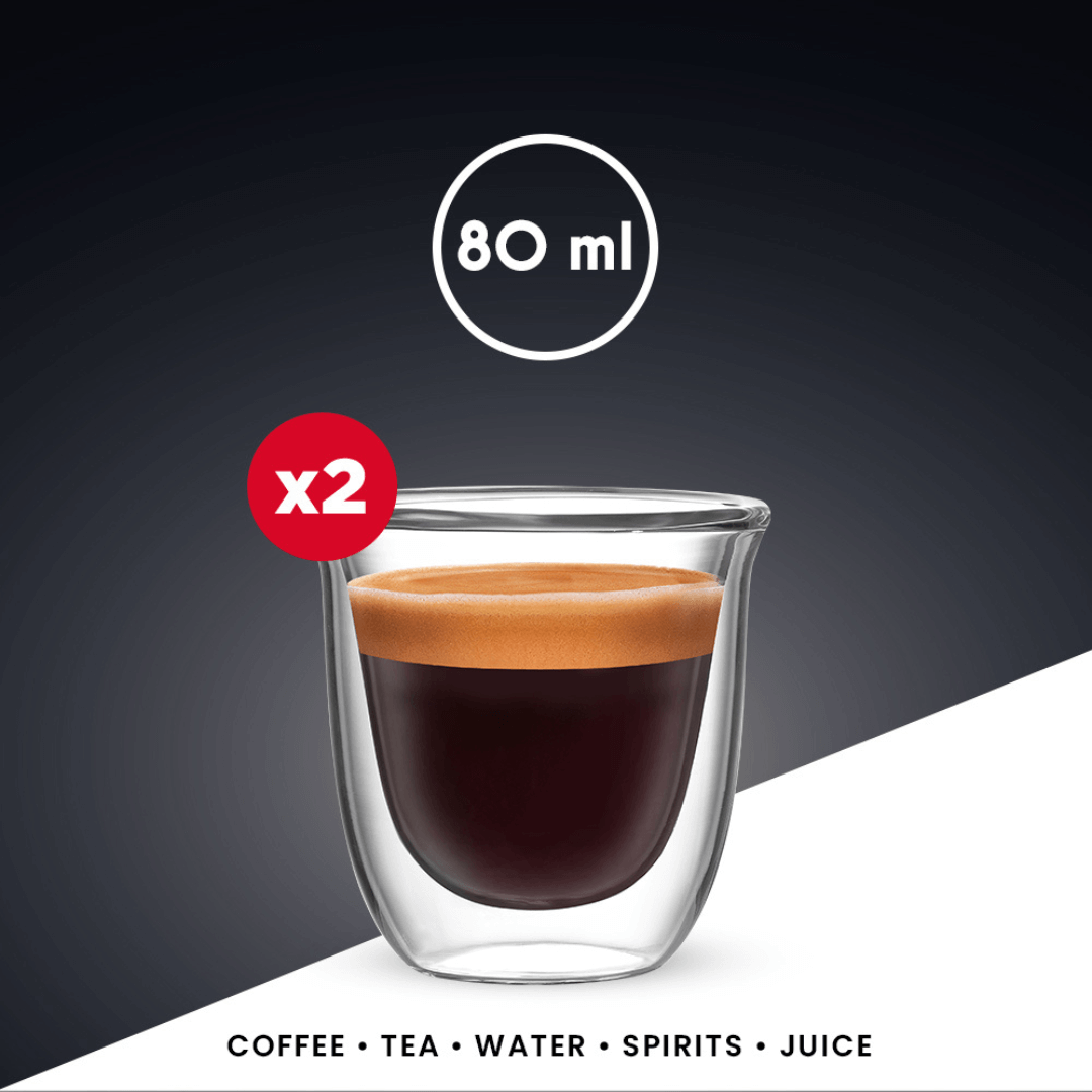 Firenze Double Walled Espresso Glasses (80ml - Set of 2)
