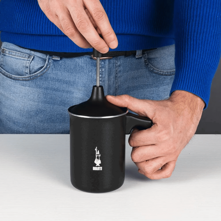 dual filter milk frother for coffee