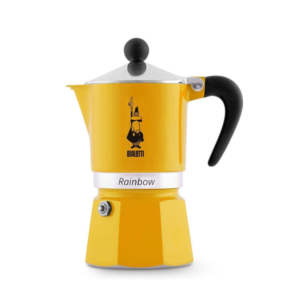 6 cup Moka express yellow