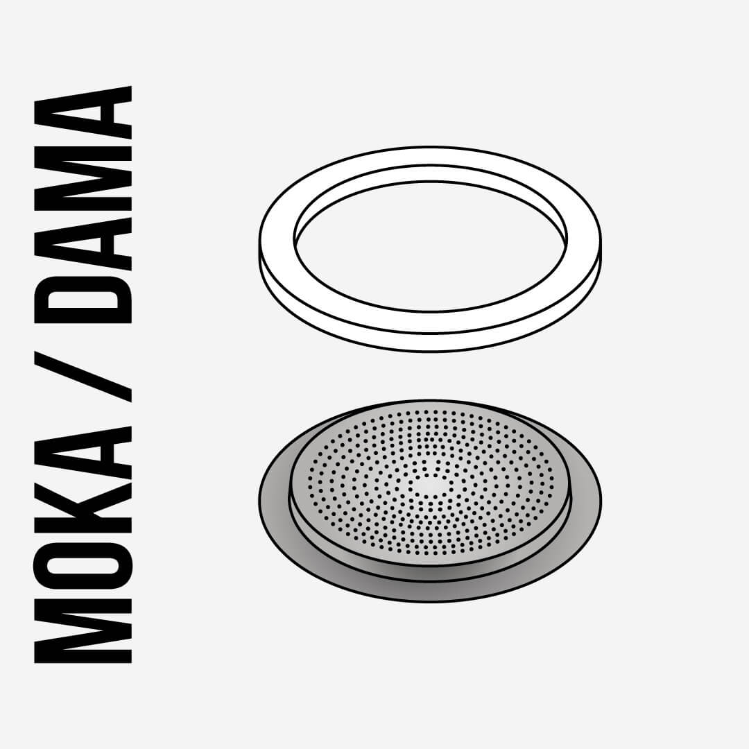 Gasket & Filter - Bialetti Moka/Dama