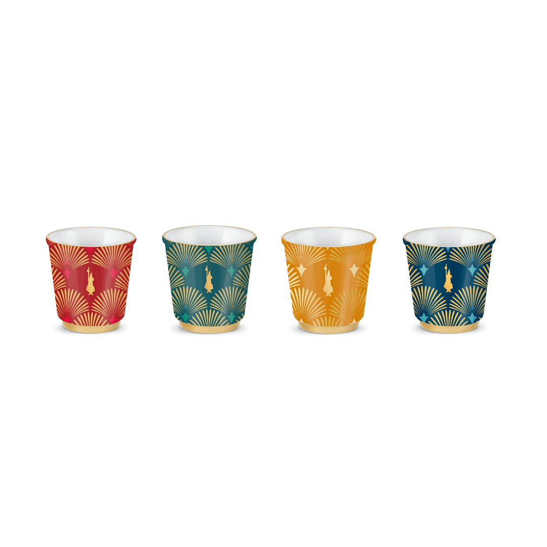 Bialetti Octagonal Espresso Cups, Set of 4 - Interismo Online Shop Global
