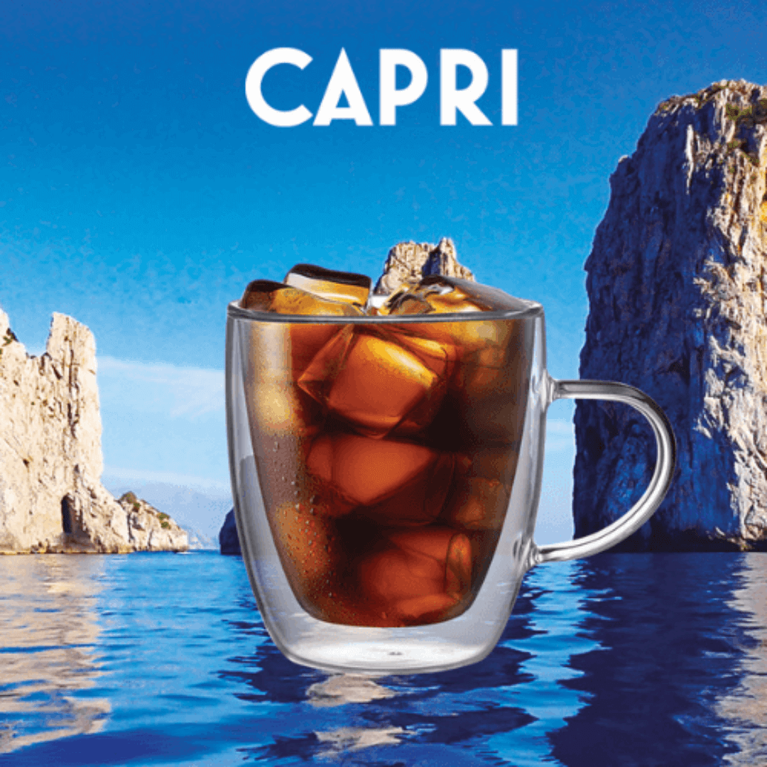 Capri Double Walled Glass Mugs (350ml - Set of 2)
