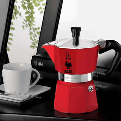 Bialetti red stovetop coffee maker