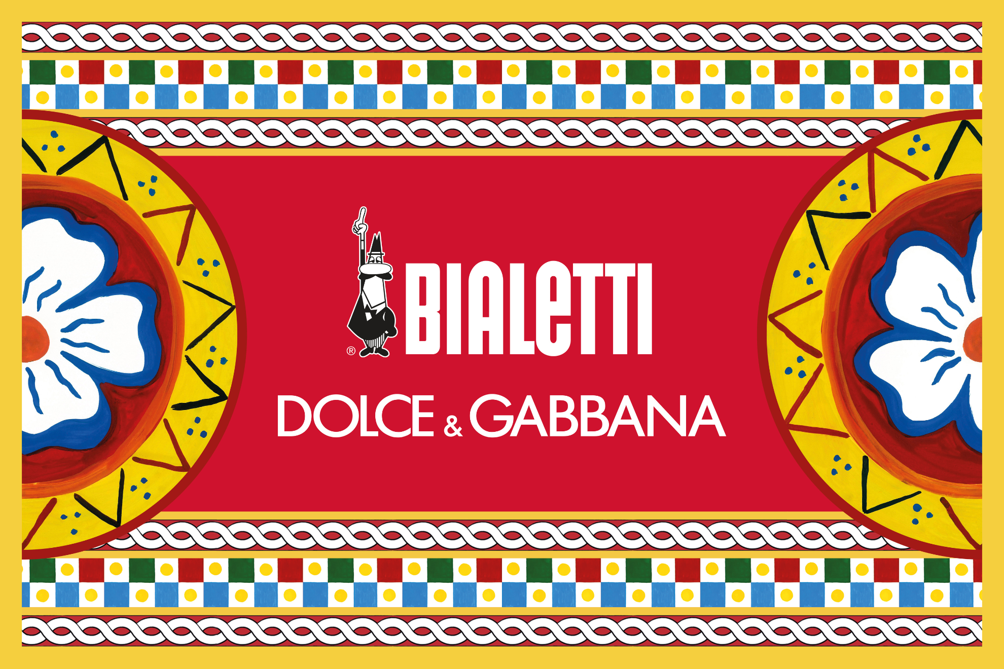 Bialetti et Dolce & Gabbana - Cafetière induction - 2 Tasses - Bracconi