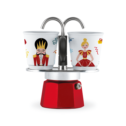 Bialetti Nutcracker Mini Express & 2 Espresso Cups