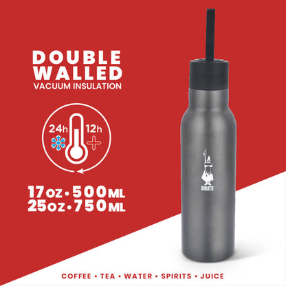 double walled vacuum insulation to keep drinks hot or cold
