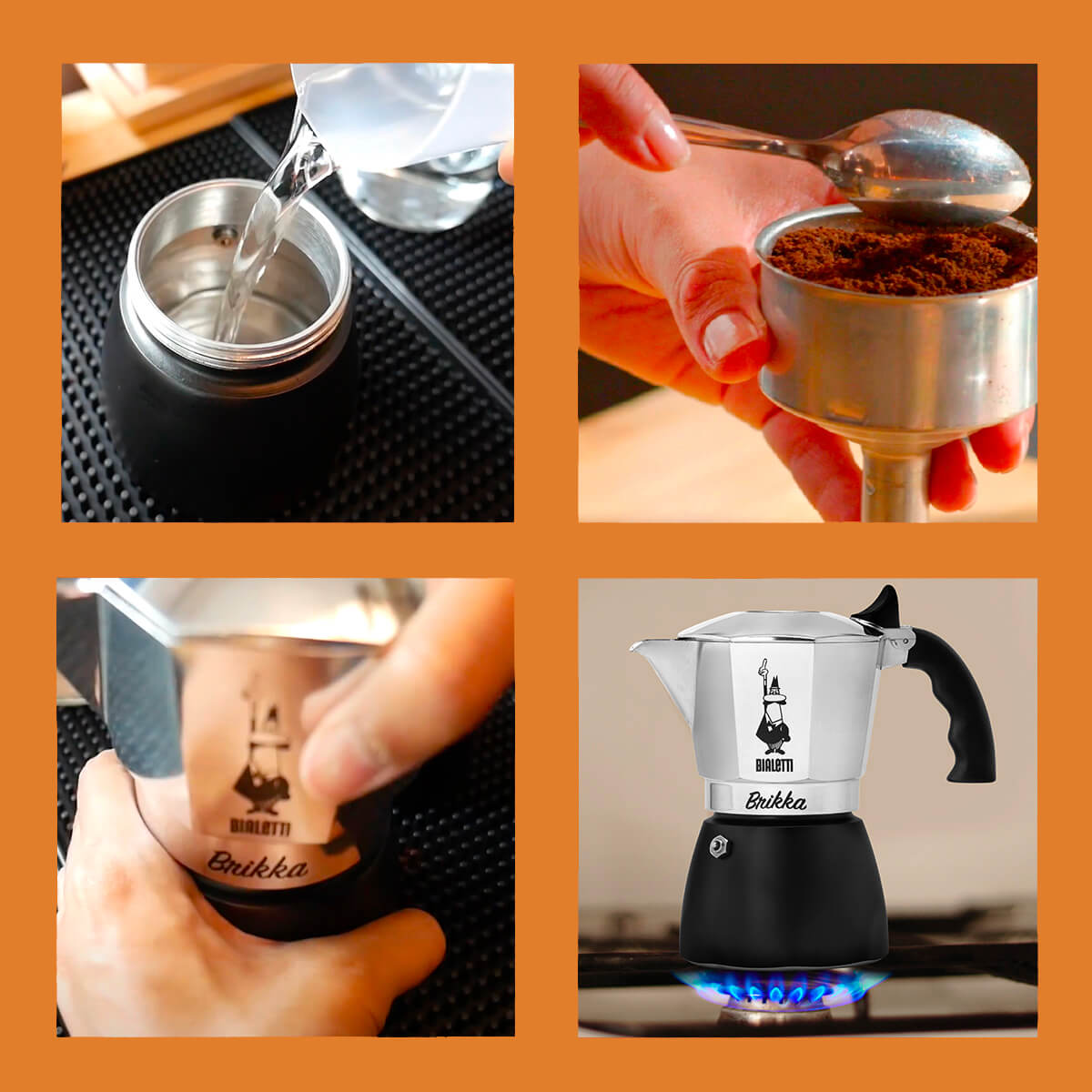how to make coffee with Bialetti Brikka stovetop coffee maker