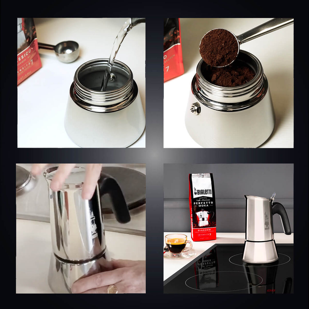 Stove Top Making Coffee With Bialetti Bialetti Moka Stovetop