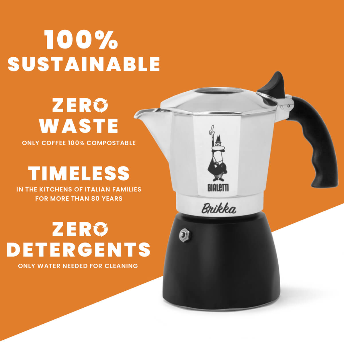 Sustainable coffee maker by Bialetti free uk delivery