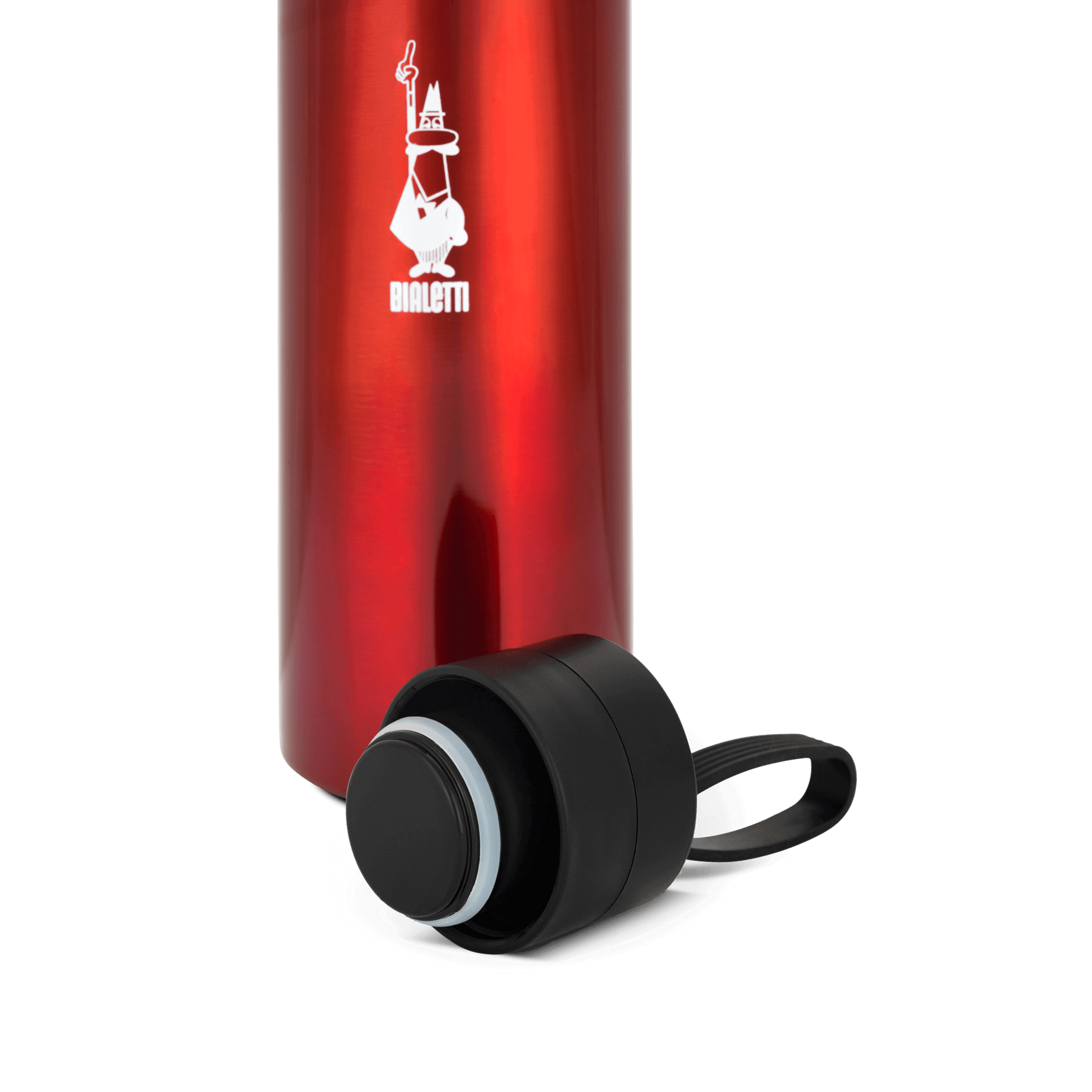 insulated metallic red tea and coffee drinks bottle