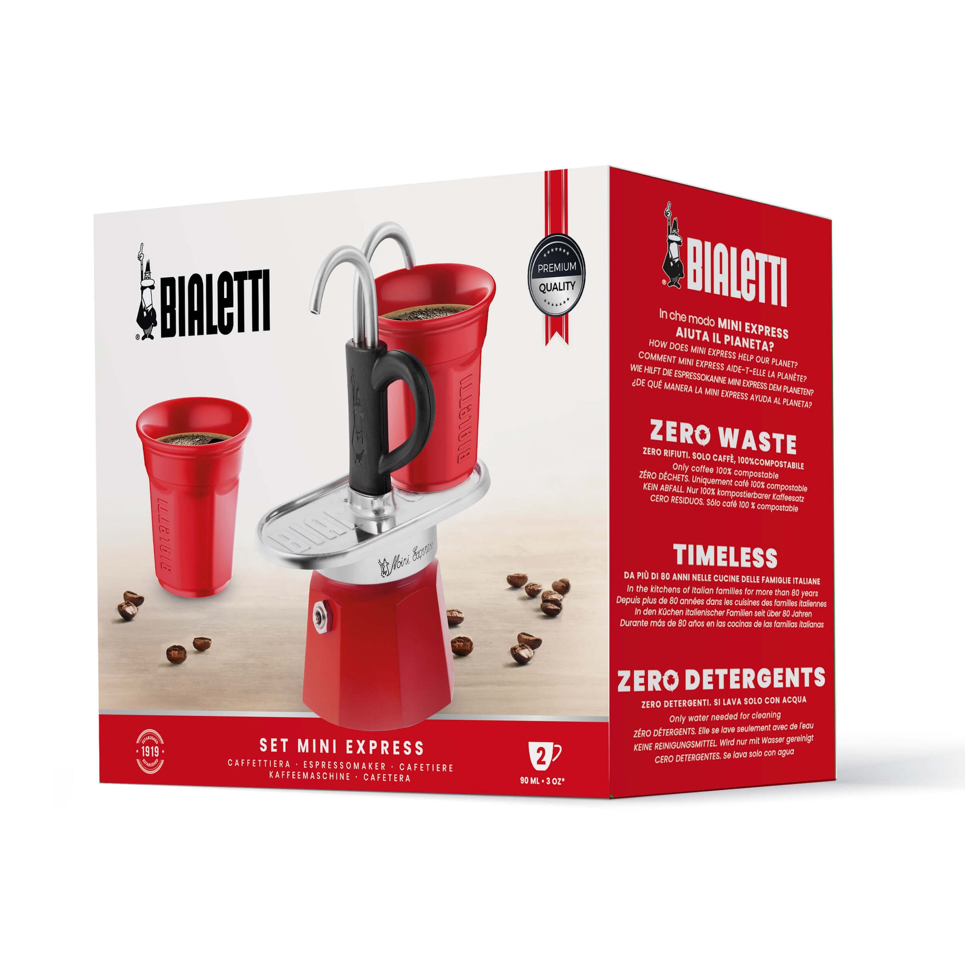 Bialetti Mini-Express Red Stovetop Espresso - Cupper's Coffee & Tea